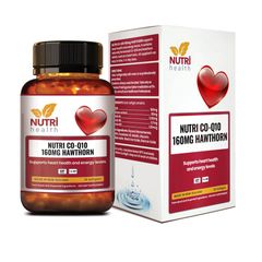 Viên uống hỗ trợ tim mạch Nutri Co-Q10 160mg - Tăng cường sức khỏe tim và năng lượng cho cơ thể, bổ sung vitamin B1, B6, B12.