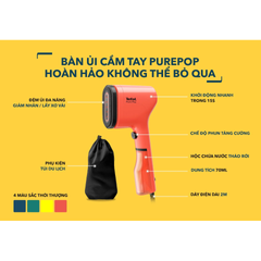 Bàn là hơi nước cầm tay Tefal Pure Pop DT2020 - Công suất 1300W, làm nóng 15s, dễ dàng mang theo, hỗ trợ là quần áo hoàn hảo