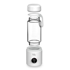 Bình Hâm Nước Pha Sữa Di Động Fatzbaby Mini Smart 8 FB3822FD - Thủy Tinh 330ml, Pin Sạc 4500mAh, Hiển Thị Nhiệt Độ Thời Gian Thực