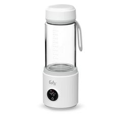 Bình Hâm Nước Pha Sữa Di Động Fatzbaby Mini Smart 8 FB3822FD - Thủy Tinh 330ml, Pin Sạc 4500mAh, Hiển Thị Nhiệt Độ Thời Gian Thực