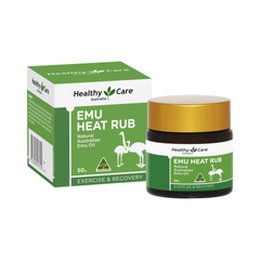 Cao Xoa Bóp Đà Điểu Emu Heat Rub Healthy Care 50g - Giải Pháp Hỗ Trợ Đau Khớp, Đau Lưng, Căng Cơ Từ Úc