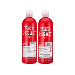 Cặp Đôi Dầu Gội và Xả Bed Head Tigi Đỏ Số 3 - Giải Pháp Cho Tóc Hư Tổn, Nuôi Dưỡng Khỏe Mạnh, Mỹ Phẩm Nhập Mỹ