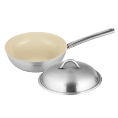 Chảo Sâu Lòng Inox 304 Chống Dính Edelkochen Easy Prism - Thiết Kế Sang Trọng, Dễ Dàng Sử Dụng, Chịu Nhiệt Tốt, Đường Kính 24cm/28cm