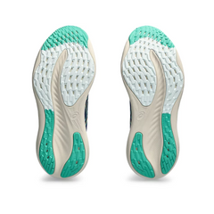 Giày chạy bộ nữ Asics Gel-Nimbus 26 - Giày pickleball năng động, thoáng khí, màu xanh than và xanh mint, chống trơn trượt, êm ái
