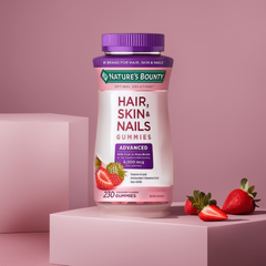 Kẹo Dẻo Nature's Bounty Hair Skin Nails Gummies - Bổ Sung Đẹp Da, Tóc, Móng, Hương Vị Ngon Miệng, Hỗ Trợ Sức Khỏe Rạng Rỡ