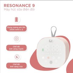 Máy Hút Sữa Điện Đôi Fatzbaby Resonance 9 FB1167MB - Hiệu Suất Cao, 5 Chế Độ Hút, Thiết Kế Thông Minh, Giảm Thời Gian Hút Sữa