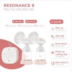 Máy Hút Sữa Điện Đôi Fatzbaby Resonance 9 FB1167MB - Hiệu Suất Cao, 5 Chế Độ Hút, Thiết Kế Thông Minh, Giảm Thời Gian Hút Sữa