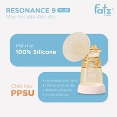 Máy Hút Sữa Điện Đôi Fatzbaby Resonance 9 Plus FB1168MB - 16 Cấp Độ, 5 Chế Độ Hút, Thiết Kế Thông Minh, Dụng Cụ Cho Mẹ Bỉm Sữa