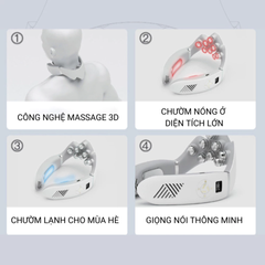 Máy Massage Cổ Vai Gáy CW1 Có Chườm Ấm - Giảm Đau Mỏi, Thư Giãn Cơ Thể Hiệu Quả, Thiết Kế Hiện Đại, Thích Hợp Cho Mọi Đối Tượng