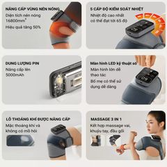 Máy Massage Đầu Gối Hồng Ngoại Masaji K9 Lite - Thiết Bị Trị Liệu Giảm Đau, Chườm Nóng 5 Cấp Độ, Dùng Cho Người Cao Tuổi