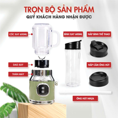 Máy Xay Sinh Tố Đa Năng Seka HR2223 500W - 3 Cối, Dao Xay Thép Không Gỉ, Hoạt Động Êm Ái, Xay Mịn Từ Rau Củ Đến Thịt