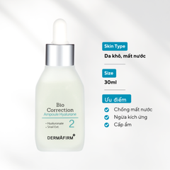 Tinh Chất Dưỡng Ẩm Dermafirm Bio Correction Ampoule Hyalurone 30ml - Dưỡng Ẩm Chuyên Sâu, Giúp Da Mềm Mại, Hỗ Trợ Giảm Kích Ứng Da Khô