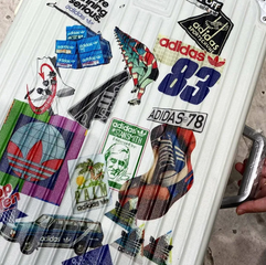 Vali Kéo Adidas Sticker 83 SS Du Lịch - Nhựa Cao Cấp, Thiết Kế Sang Trọng, Dễ Dàng Di Chuyển 360 Độ