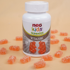 Viên nhai bổ sung kẽm hữu cơ cho bé Neo Kids Gummies Vitazinc - Tăng sức đề kháng, hỗ trợ trẻ ăn ngon, vị dâu thơm ngon, 60 viên