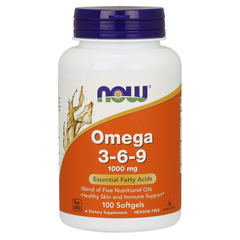 Viên Omega 369 1000mg NOW Foods - Bổ Sung Omega 3, 6, 9 Giúp Tăng Cường Sức Khỏe Và Làm Đẹp Da, Hỗ Trợ Trí Não 100 Viên Nang