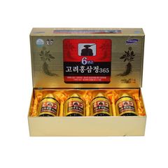 Cao Hồng Sâm 365 Hàn Quốc Chính Hãng Hộp 4 Lọ - Thực Phẩm Hỗ Trợ Sức Khỏe, Dùng Làm Quà Biếu Sang Trọng
