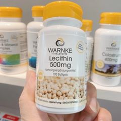 Mầm Đậu Nành Warnke Đức Lecithin 500mg - Viên Uống Hỗ Trợ Cân Bằng Nội Tiết 100 Viên, Làm Đẹp Da, Giảm Nếp Nhăn