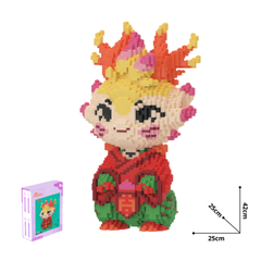 Mô hình lắp ráp rồng kimono đỏ 3D AZtoys - Đồ chơi sáng tạo cho trẻ em, trang trí nhà cửa, phát triển tư duy