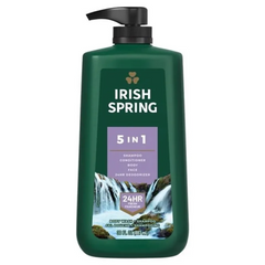Sữa Tắm Gội Toàn Thân Nam Irish Spring 5in1 887ml - Chăm Sóc Da, Tóc, Mặt Tiện Lợi, Hương Bạc Hà Tươi Mát, Giữ 24h Thơm Tho
