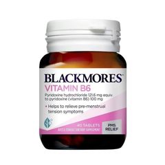 Viên Uống Bổ Sung Vitamin B6 Blackmores - Giảm Căng Thẳng Tiền Kinh Nguyệt, 40 Viên Hỗ Trợ Sức Khỏe Phụ Nữ