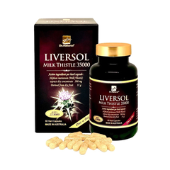 Viên Uống Bổ Gan Liversol Milk Thistle 60 Viên - Hỗ Trợ Tăng Cường Chức Năng Gan, Silymarin Chính Hãng Úc