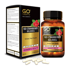 Viên uống Go Cranberry 60,000 hỗ trợ tiết niệu - Giải pháp cho phụ nữ, 30 viên, xuất xứ New Zealand