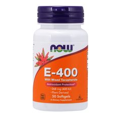 Viên Uống Bổ Sung Vitamin E-400 Now Foods - Hỗ Trợ Chống Oxy Hóa, Làm Đẹp Da, Giúp Tóc Khỏe, 50 Viên