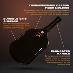 Vợt Pickleball Vatic Pro Carbon Fiber 16mm - Bền Bỉ, Hiệu Năng Cao, Thiết Kế Hiện Đại Cho Người Chơi Chuyên Nghiệp và Mới Bắt Đầu