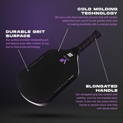 Vợt Pickleball Vatic Pro Prism Carbon Fiber 16mm - Siêu nhẹ, Chất liệu Carbon Bền bỉ, Được USAPA Chấp Thuận, Dành cho Người Chơi Chuyên Nghiệp