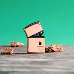 Bật lửa Zippo 46171 Armor® Solid Copper - Bật lửa đồng đỏ cao cấp, quà tặng độc đáo cho tín đồ Zippo