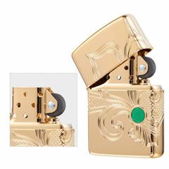 Bật Lửa Zippo 49108 Armor - Thiết Kế Vỏ Vàng Khắc Biểu Tượng Hoa Huệ Tây Fleur-de-lis Sành Điệu, Độc Đáo