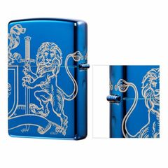 Bật Lửa Zippo 49126 Thiết Kế Biểu Tượng Sư Tử Trung Cổ Xanh Dương - Quà Tặng Thú Vị Cho Fan Chính Hãng