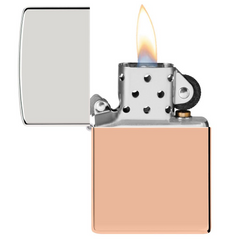 Bật Lửa Zippo Bimetal 48694 - Vỏ Đồng Đỏ và Bạc Sterling, Chống Gió, Thiết Kế Sang Trọng, Quà Tặng Dành Cho Fan Hâm Mộ