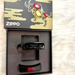 Bật Lửa Zippo CZA-2-18B Year Of The Ox Đen - Phiên Bản Giới Hạn Châu Á, Thiết Kế Maki-e Nhật Bản, Quà Tặng Độc Đáo