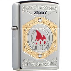 Bật lửa Zippo CZA-3-22 Armor Kỷ Niệm 600 Triệu - Phiên Bản Giới Hạn Châu Á, Vỏ Dày High Polish Chrome, Tặng Thẻ Vàng 18K