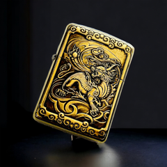 Bật Lửa Zippo Khắc Hình 3D Tỳ Hưu Version 1 ZPC4152-169 - Bằng Đồng Nguyên Khối - Quà Tặng Độc Đáo Cho Người Yêu Thích Văn Hóa Á Đông