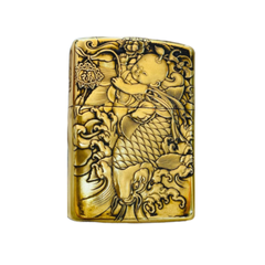 Bật Lửa Zippo Khắc Hình Cá Chép 3D ZPC4190 - Phiên Bản Đồng Sang Trọng, Ý Nghĩa Văn Hóa Á Đông, Quà Tặng Độc Đáo
