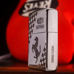 Bật Lửa Zippo Mạ Chrome Khắc Ferrari - Phiên Bản Giới Hạn 1000 Chiếc, Hàng Thể Thao Sang Trọng, Quà Tặng Fan Ferrari