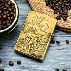 Bật Lửa Zippo Mèo Thần Tài Version 2 Khắc Hình 3D ZPC4187 - Quà Tặng May Mắn Phong Thủy Cho Dân Sưu Tầm