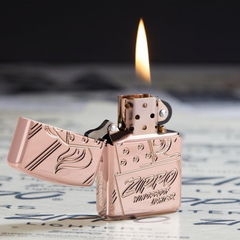 Bật Lửa Zippo Script Collectible Armor Rose Gold 48768 - Phiên Bản Kỷ Niệm 75 Năm, Hàng Giới Hạn Sang Trọng