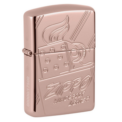 Bật Lửa Zippo Script Collectible Armor Rose Gold 48768 - Phiên Bản Kỷ Niệm 75 Năm, Hàng Giới Hạn Sang Trọng