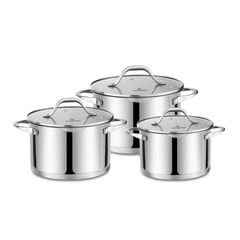 Bộ 3 Nồi Inox 304 Cao Cấp 5 Đáy Kalpen Slamer - Nồi Nấu Đa Năng 16-20-24cm Tiết Kiệm Năng Lượng, Chịu Nhiệt Tốt