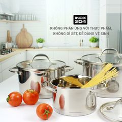 Bộ 3 Nồi Inox 304 Cao Cấp 5 Đáy Kalpen Slamer - Nồi Nấu Đa Năng 16-20-24cm Tiết Kiệm Năng Lượng, Chịu Nhiệt Tốt