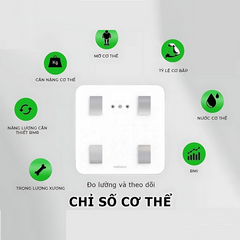 Cân phân tích sức khỏe Medisana 7in1 BS310 Connect - Cân thông minh đo mỡ, cơ, BMI, BMR, ứng dụng VitaDock+ - Đọc dễ dàng với màn hình LCD lớn