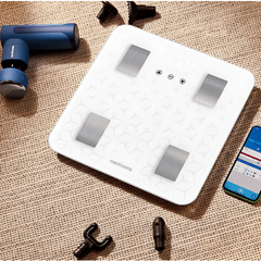 Cân phân tích sức khỏe Medisana 7in1 BS310 Connect - Cân thông minh đo mỡ, cơ, BMI, BMR, ứng dụng VitaDock+ - Đọc dễ dàng với màn hình LCD lớn