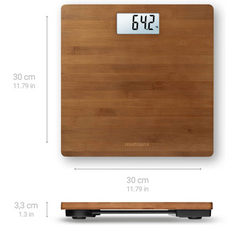 Cân Sức Khỏe Medisana 40548 PS 450 - Bề Mặt Tre Tự Nhiên, Tải Trọng 180kg, Đo BMI, Màn Hình LCD Rõ Ràng - Thiết Bị Chăm Sóc Sức Khỏe Hàng Ngày