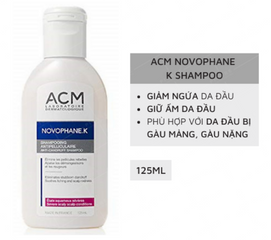 Dầu Gội ACM Novophane K Shampoo - Hỗ Trợ Giảm Gàu Mảng, Ngứa Da Đầu, Chiết Xuất Tự Nhiên, An Toàn Cho Da Đầu, 125ml