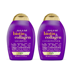 Bộ Dầu Gội - Xả OGX Biotin & Collagen 385ml - Kích Thích Mọc Tóc, Ngăn Rụng Tóc cho Tóc Khoẻ, Dày Mượt, Dưỡng Ẩm Tự Nhiên