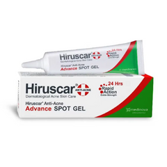 Gel Hiruscar Anti Acne ADVANCE 10g - Hỗ Trợ Giảm Mụn, Mờ Thâm và Làm Sáng Da, Giảm Sưng Đau Mụn