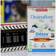 Hỗ Trợ Giải Độc Nội Tạng Détox Drainaflore Bio 5in1 hộp 20 ống, Pháp
